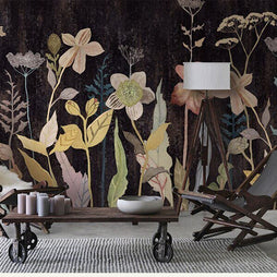 MinimalisticDecor.com-Countryside Flowers Wallpaper Mural: Enhance Your Space