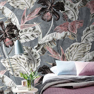 MinimalisticDecor.com-Dark Floral Bliss Wallpaper Mural