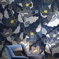 MinimalisticDecor.com-Deep Floral Bliss Wallpaper Mural