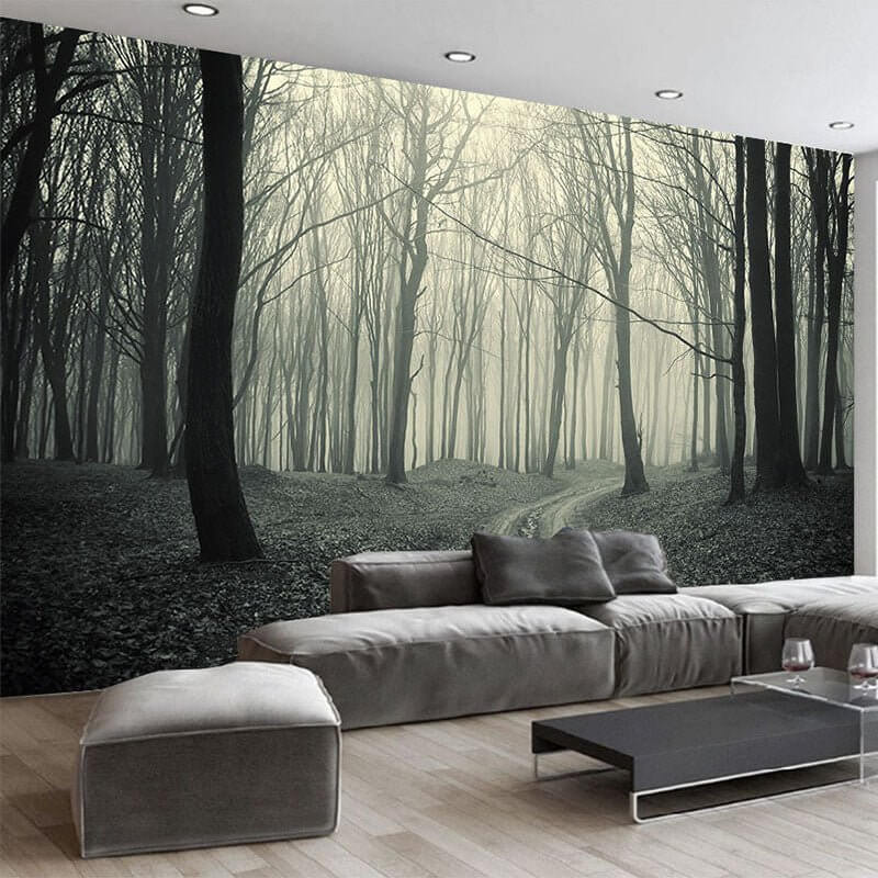 MinimalisticDecor.com-Deep Forest Wallpaper: Tranquil Nature Scenes for Your Walls