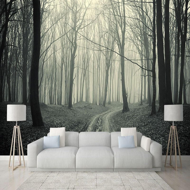 MinimalisticDecor.com-Deep Forest Wallpaper: Tranquil Nature Scenes for Your Walls