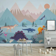 MinimalisticDecor.com-Dino Dreamland Wallpaper