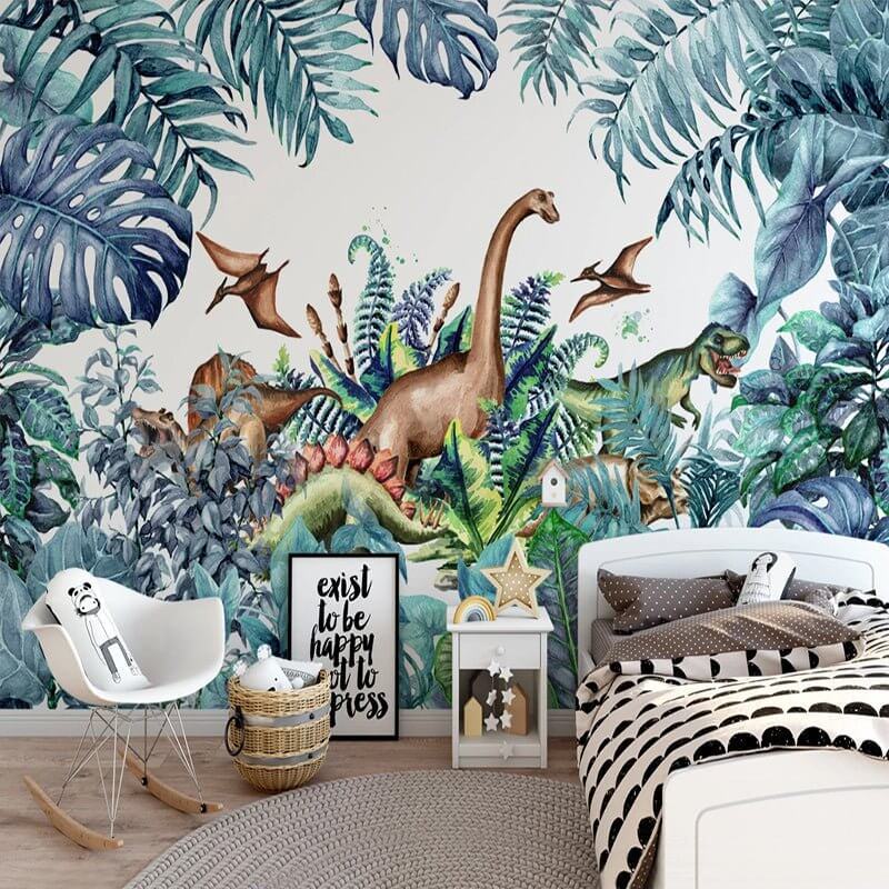 MinimalisticDecor.com-Dinosaur Theme Wallpaper - Perfect for Kids' Bedrooms