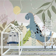 MinimalisticDecor.com-Dinosaur Wallpaper: Kids Room Stunning Design