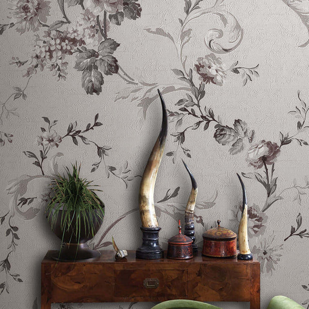 MinimalisticDecor.com-Elegant Flowers Luxe Wallpaper Mural