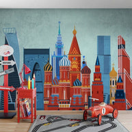 MinimalisticDecor.com-Enchanting Aladdin's Castle Nursery Wallpaper