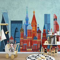 MinimalisticDecor.com-Enchanting Aladdin's Castle Nursery Wallpaper