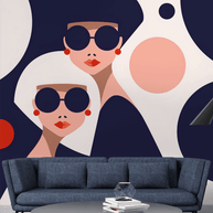 MinimalisticDecor.com-Fashion Girls Wallpaper Mural – Perfectly Trendy Décor