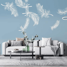 MinimalisticDecor.com-Feathers Wallpaper Murals: Transform Your Space Instantly