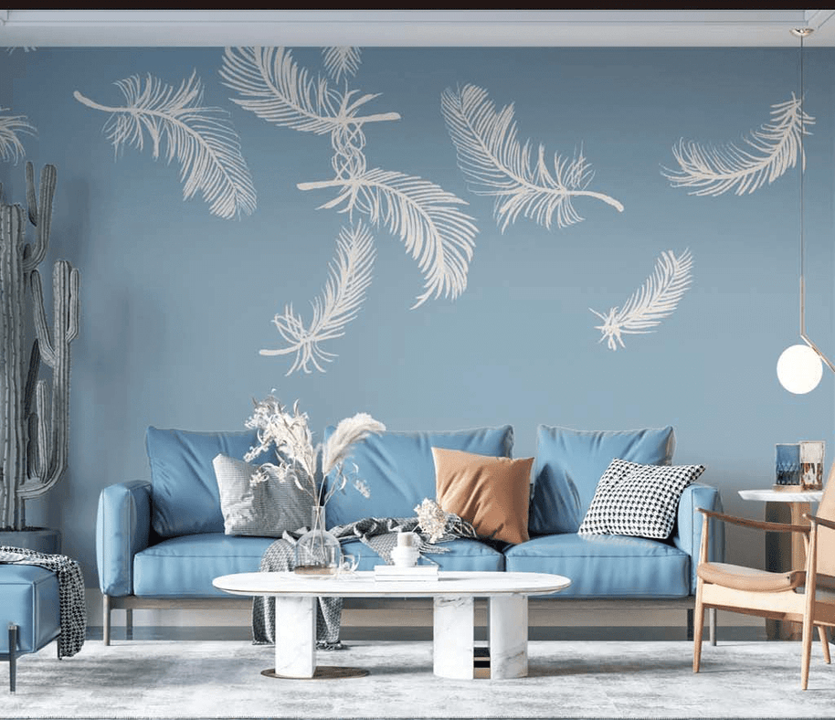 MinimalisticDecor.com-Feathers Wallpaper Murals: Transform Your Space Instantly