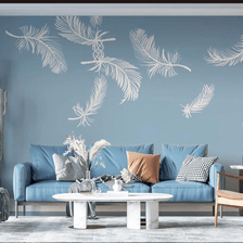 MinimalisticDecor.com-Feathers Wallpaper Murals: Transform Your Space Instantly