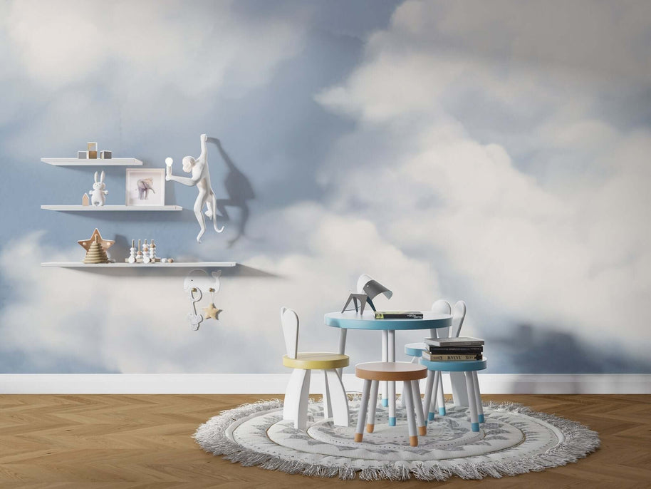 MinimalisticDecor.com-Feel the Clouds Wallpaper Mural - Experience Serenity