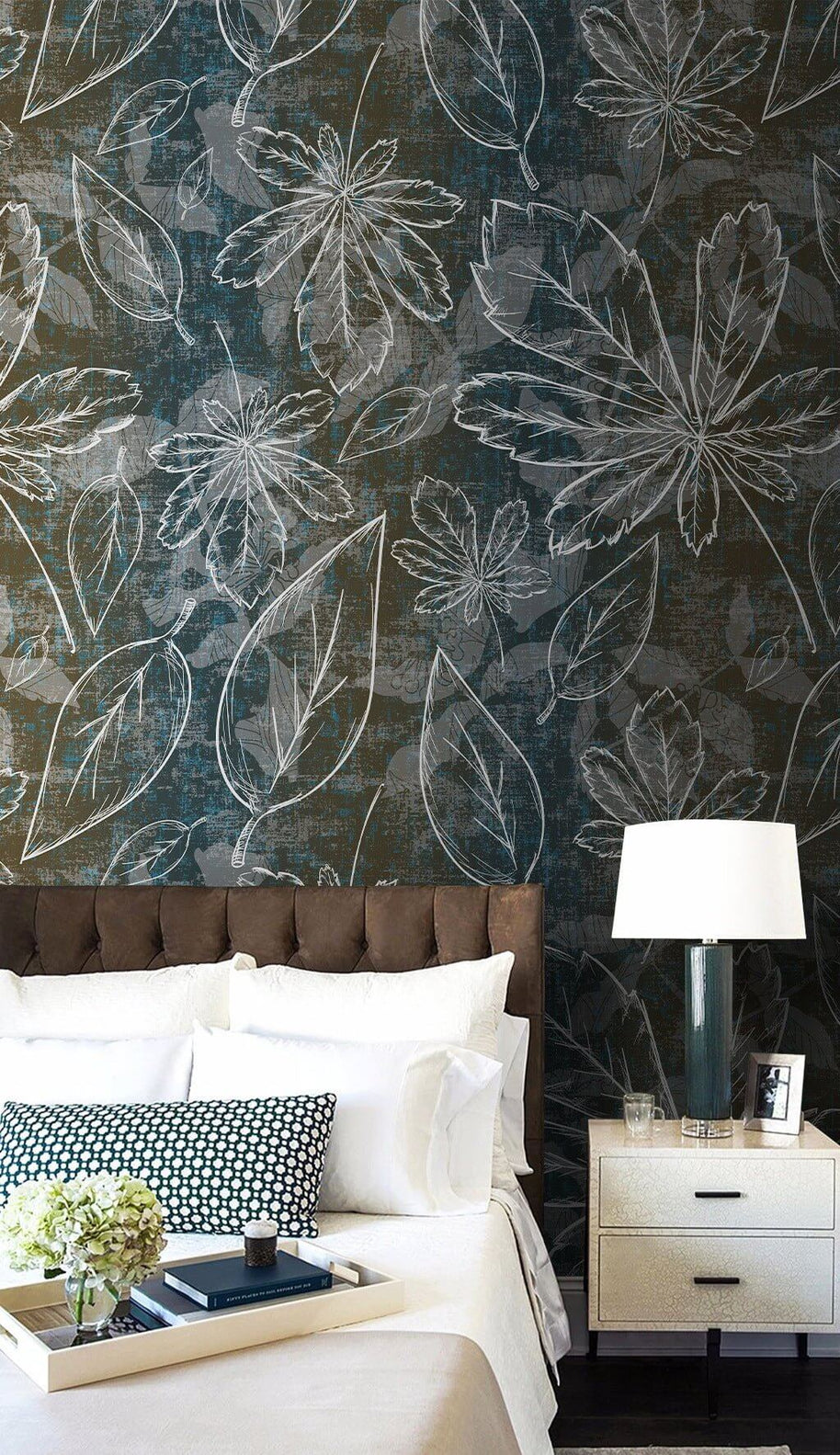 MinimalisticDecor.com-Floral Background Tropical Wallpaper Mural