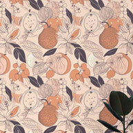 MinimalisticDecor.com-Floral Blossom Fruits Wallpaper Mural