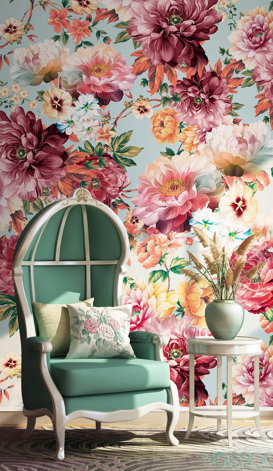 MinimalisticDecor.com-Floral Blossom Haven Wallpaper Mural
