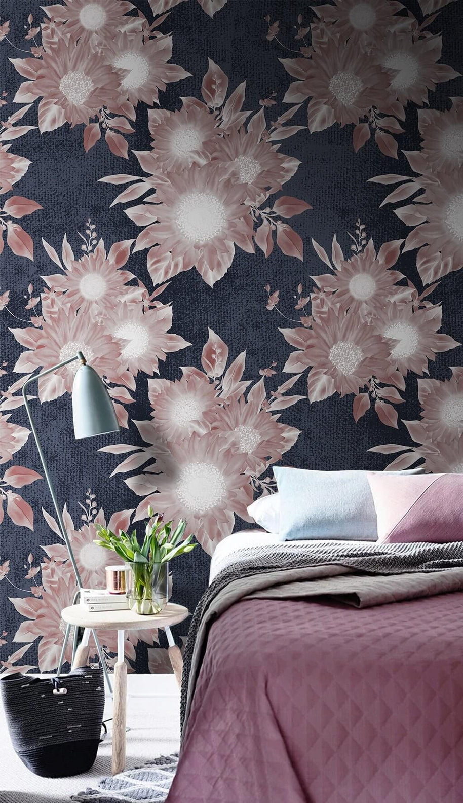 MinimalisticDecor.com-Floral Glows Wallpaper Mural