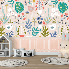 MinimalisticDecor.com-Floral Leaves Wallpaper Murals - Transform your walls