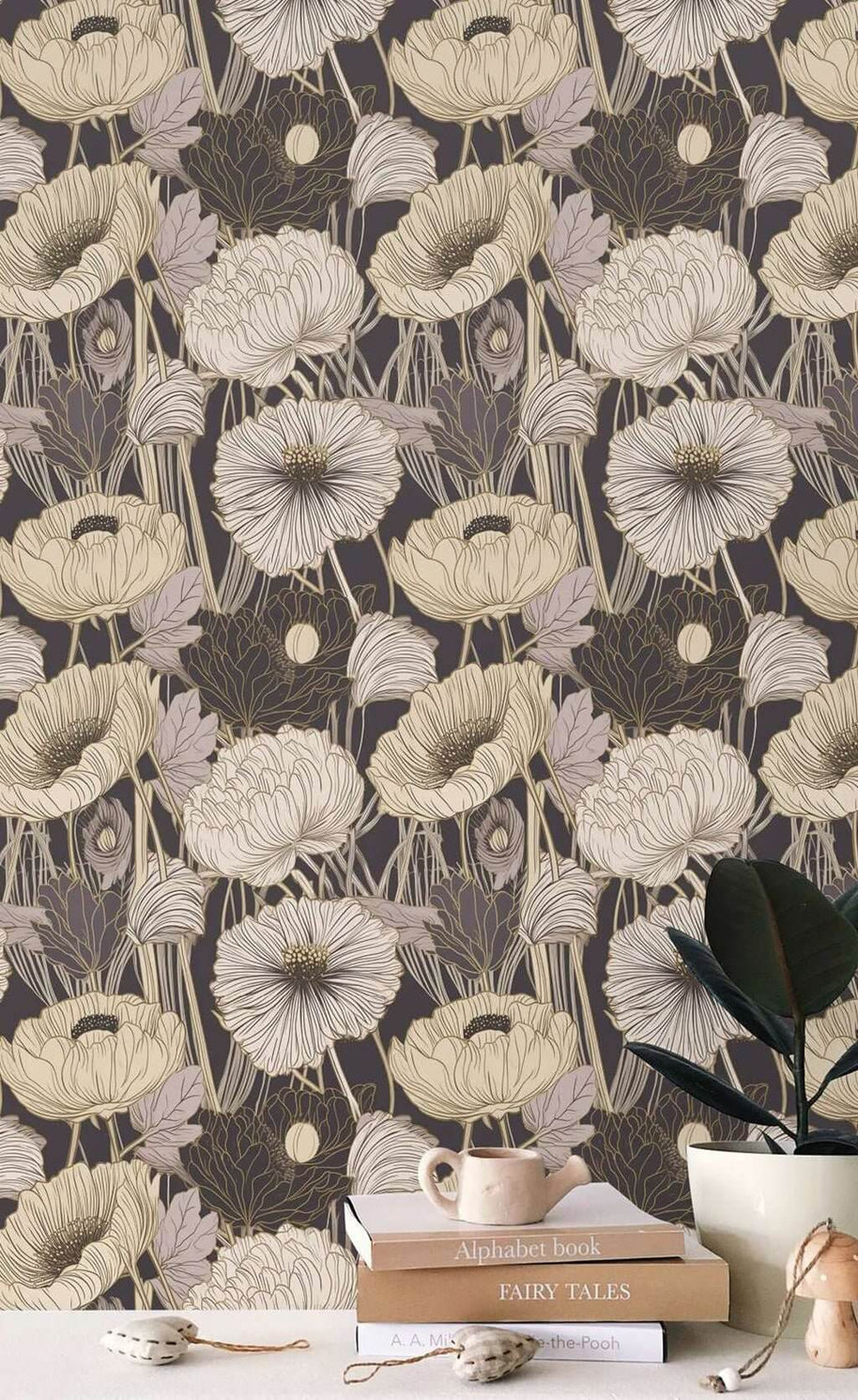 MinimalisticDecor.com-Floral Luxe Wallpaper Mural