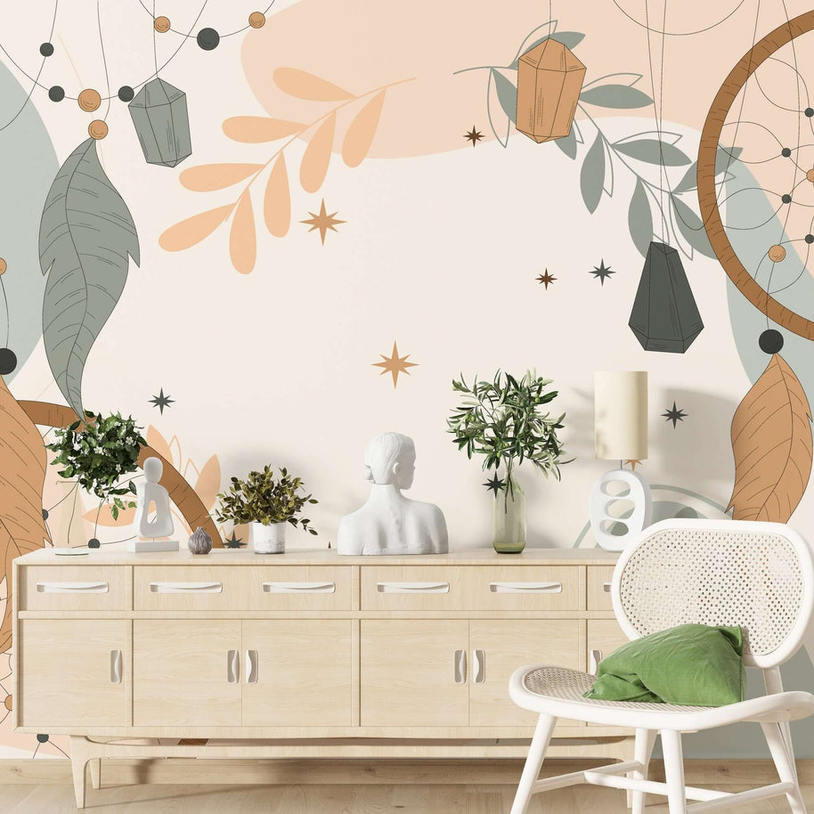 MinimalisticDecor.com-Floral Magic Wallpaper Mural: Transform Your Space