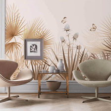 MinimalisticDecor.com-Floral Plants Elegant Theme – Tropical Wallpaper Murals