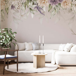 MinimalisticDecor.com-Floral Wallpaper Mural: Transform your space with elegance