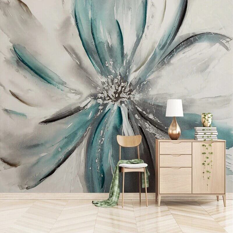 MinimalisticDecor.com-Flower Wallpaper Mural - Enhance Your Space