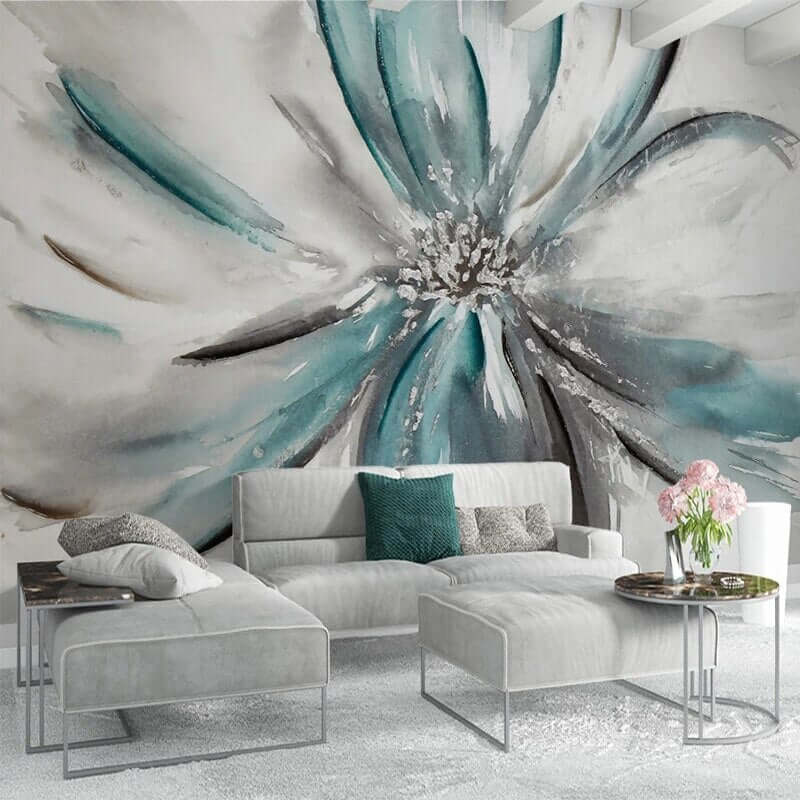 MinimalisticDecor.com-Flower Wallpaper Mural - Enhance Your Space