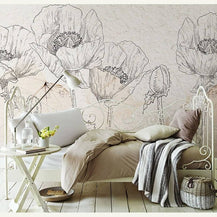 MinimalisticDecor.com-Flowers Wallpaper Mural: Vibrant Floral Designs for Walls