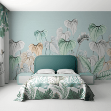 MinimalisticDecor.com-Flowers with Stem Wallpaper Murals: Stunning Wall Decor