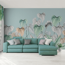 MinimalisticDecor.com-Flowers with Stem Wallpaper Murals: Stunning Wall Decor