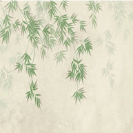 MinimalisticDecor.com-Foggy Green Leaf Wallpaper for Home Wall Decor