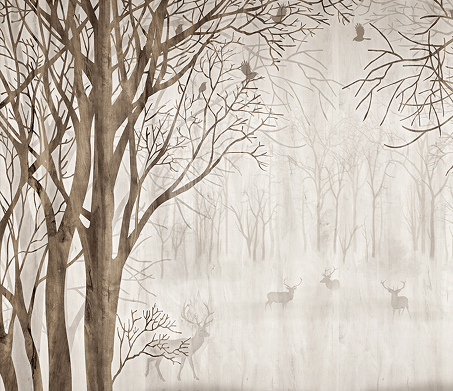 MinimalisticDecor.com-Forest Trees Wallpaper Murals - Transform Your Space