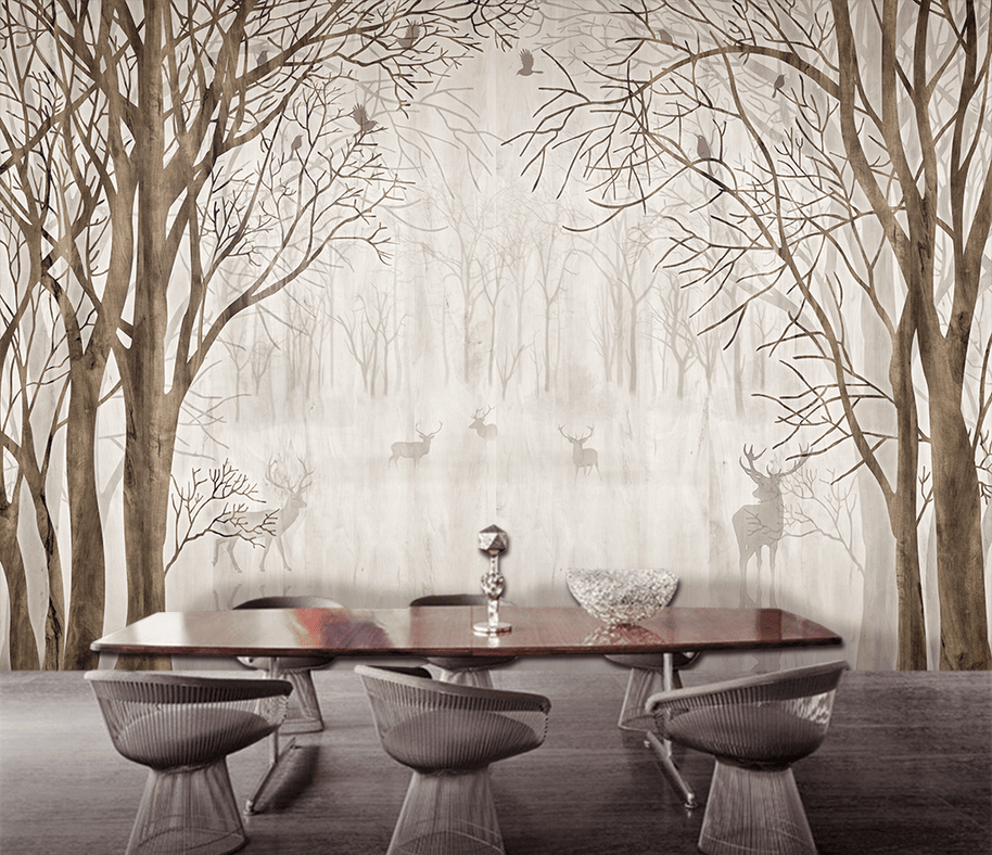 MinimalisticDecor.com-Forest Trees Wallpaper Murals - Transform Your Space