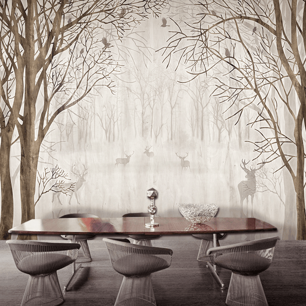 MinimalisticDecor.com-Forest Trees Wallpaper Murals - Transform Your Space