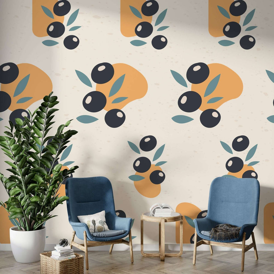 MinimalisticDecor.com-Fruits Wallpaper Mural - Vibrant and Captivating