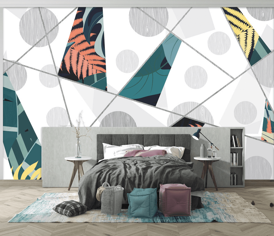 MinimalisticDecor.com-Geometric Circle Wallpaper Murals – Transform Your Space