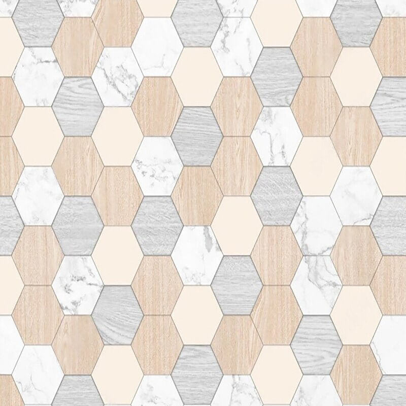 MinimalisticDecor.com-Geometric Hexagon Wallpaper for Home Wall Decor