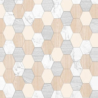 MinimalisticDecor.com-Geometric Hexagon Wallpaper for Home Wall Decor