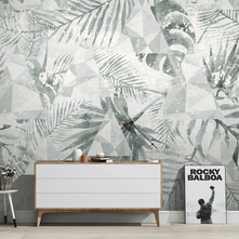 MinimalisticDecor.com-Geometric Leafs Design - Tropical Wallpaper Murals