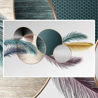 MinimalisticDecor.com-Geometric Leafs Wallpaper: Transform Your Space