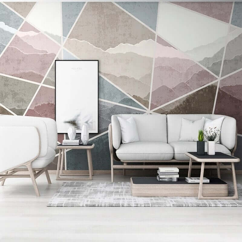 MinimalisticDecor.com-Geometric Line Wallpaper for Home Wall Decor