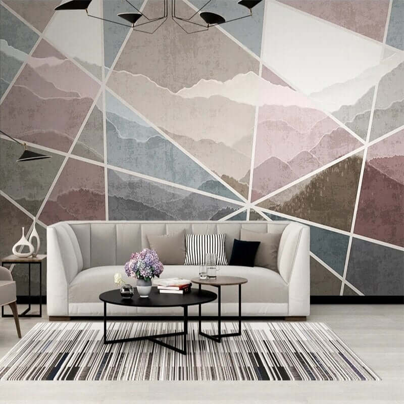 MinimalisticDecor.com-Geometric Line Wallpaper for Home Wall Decor