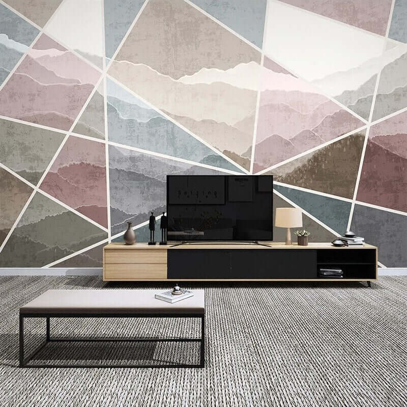 MinimalisticDecor.com-Geometric Line Wallpaper for Home Wall Decor