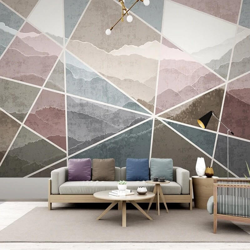 MinimalisticDecor.com-Geometric Line Wallpaper for Home Wall Decor