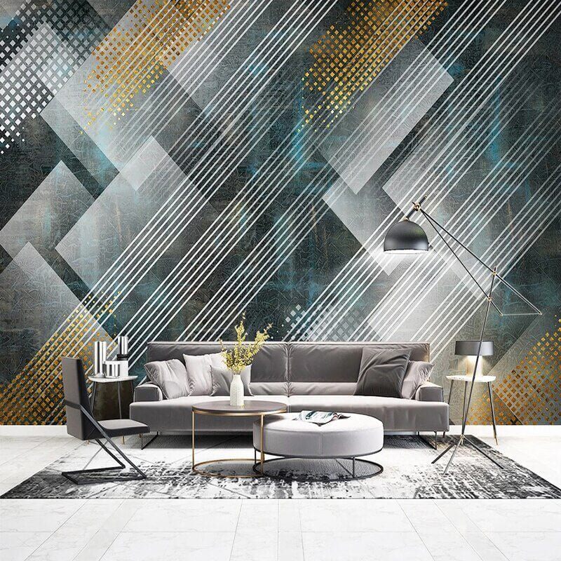 MinimalisticDecor.com-Geometric Lines Wallpaper for Home Wall Decor