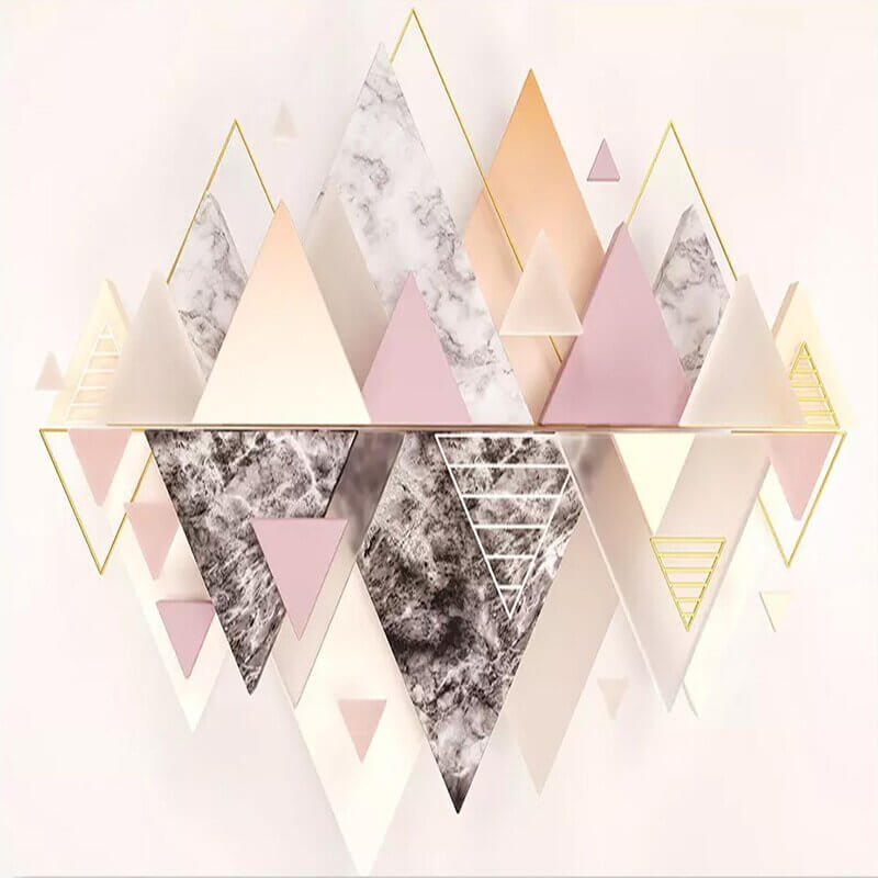 MinimalisticDecor.com-Geometric Mountains Triangle Wallpaper for Home Wall Decor