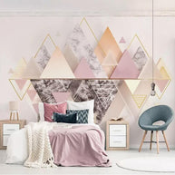 MinimalisticDecor.com-Geometric Mountains Triangle Wallpaper for Home Wall Decor