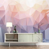 MinimalisticDecor.com-Geometric Pink and Purple Wallpaper for Home Wall Decor