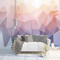 MinimalisticDecor.com-Geometric Pink and Purple Wallpaper for Home Wall Decor