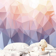 MinimalisticDecor.com-Geometric Pink and Purple Wallpaper for Home Wall Decor